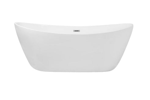 Elegant Decor Ines 54 Inch Soaking Double Slipper Bathtub In Model: BT10354GW