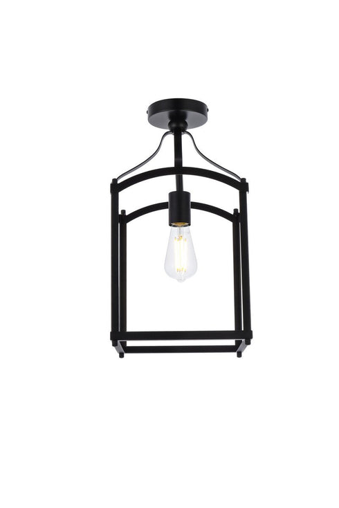 Living District Janet 1 Light Flush Mount Model: LD7069F10BK