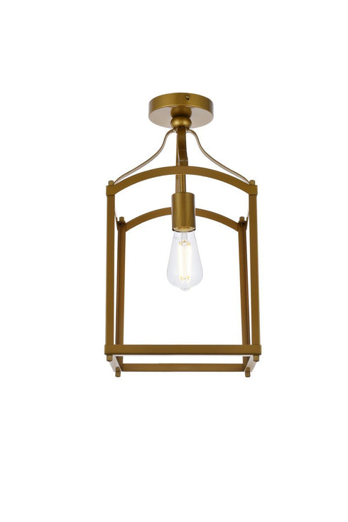 Living District Janet 1 Light Flush Mount Model: LD7069F10BK