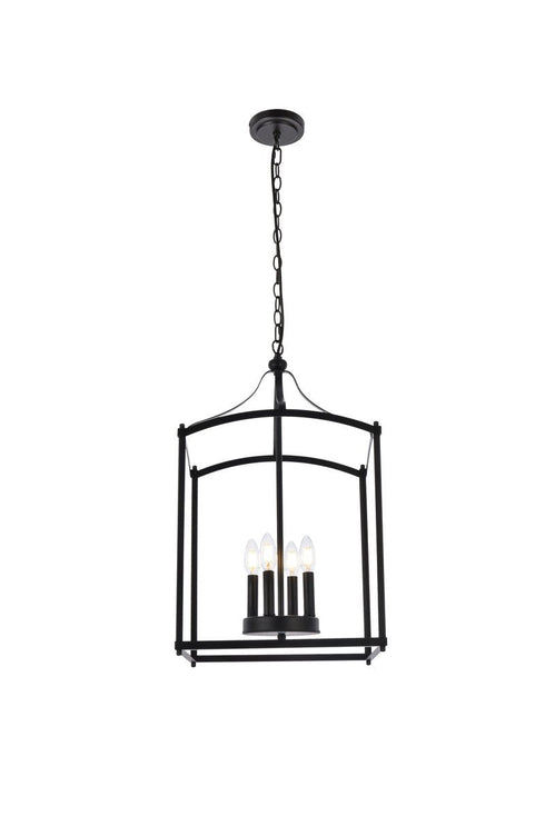 Living District Janet 4 Light Pendant Model: LD7070D15BK
