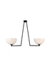 Living District Jeanne 2 Light Flush Mount Model: LD2350BK