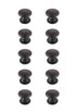 Elegant Decor Kaid 1.2 Inch Diameter Matte Black Mushroom Model: KB2004-MB-10PK
