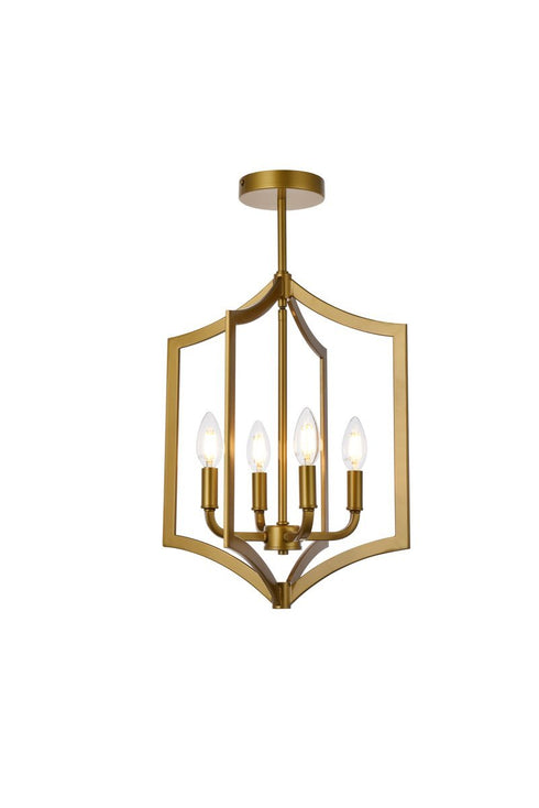 Living District Kiera 4 Light Pendant Model: LD7068F14BK