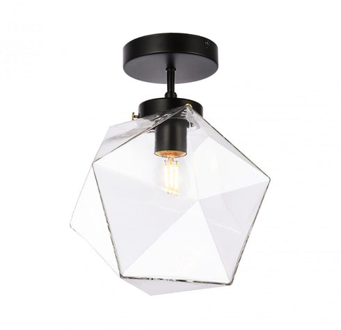 Living District Lawrence 1 Light Flush Mount Model: LD2346BK