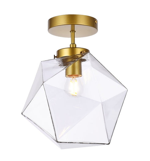 Living District Lawrence 1 Light Flush Mount Model: LD2346BK