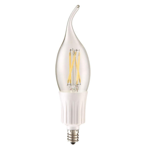 Elitco Lighting LED C35t 120v 4 Watt 2700k 400lm 360°e12 Dim Chrome Model: E12F-4-D-27-C