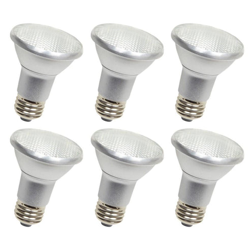 Elitco Lighting LED Par20, 3000k, 40°, Cri80, Es, Ul, 7w, 50 Watt Equivalent, 25000hrs, Lm500, Dimmable, 3 Years Warrant Model: P20LED201-6PK