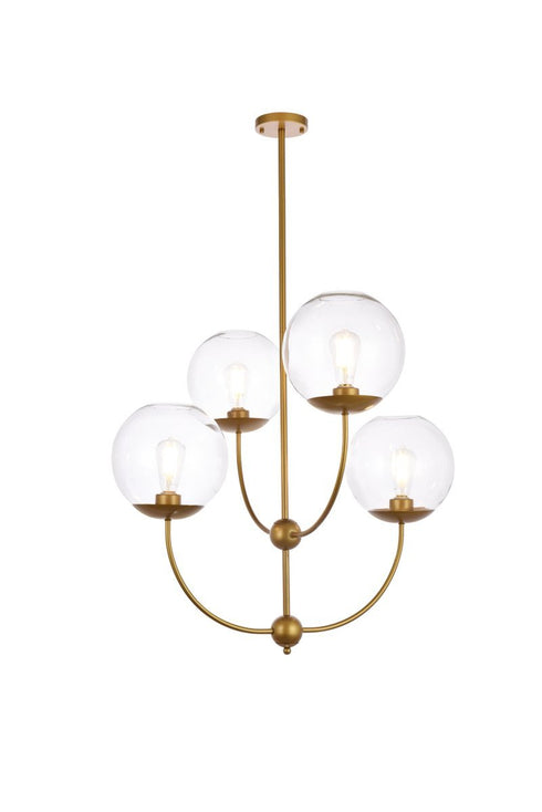 Living District Lennon 4 Light Pendant Model: LD652D30BK