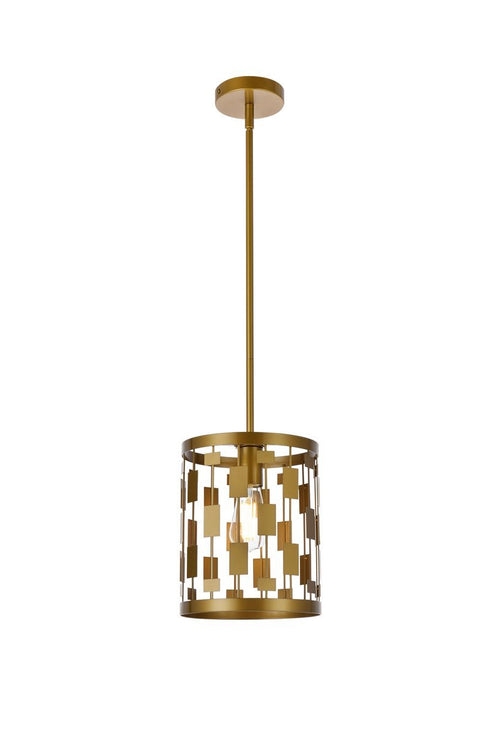Living District Levante 1 Light Pendant Model: LD7073D9BK