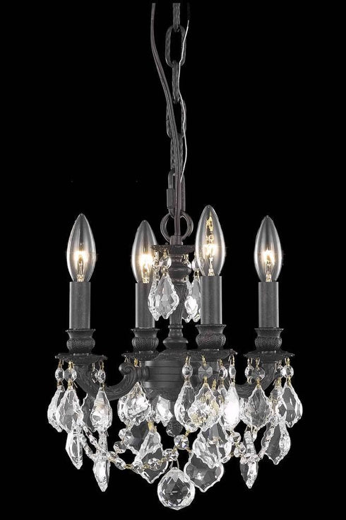 Elegant Lighting Lille 4 Light Pendant Model: 9104D10DB-GT/RC