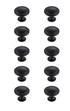 Elegant Decor Logyn 1.3 Inch Diameter Matte Black Mushroom Model: KB2005-MB-10PK