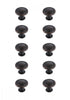 Elegant Decor Logyn 1.3 Inch Diameter Matte Black Mushroom Model: KB2005-MB-10PK