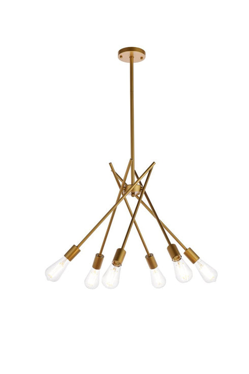 Living District Lucca 6 Light Pendant Model: LD640D23BK