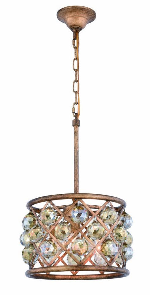 Elegant Lighting Madison 3 Light Pendant Model: 1214D12GI/RC