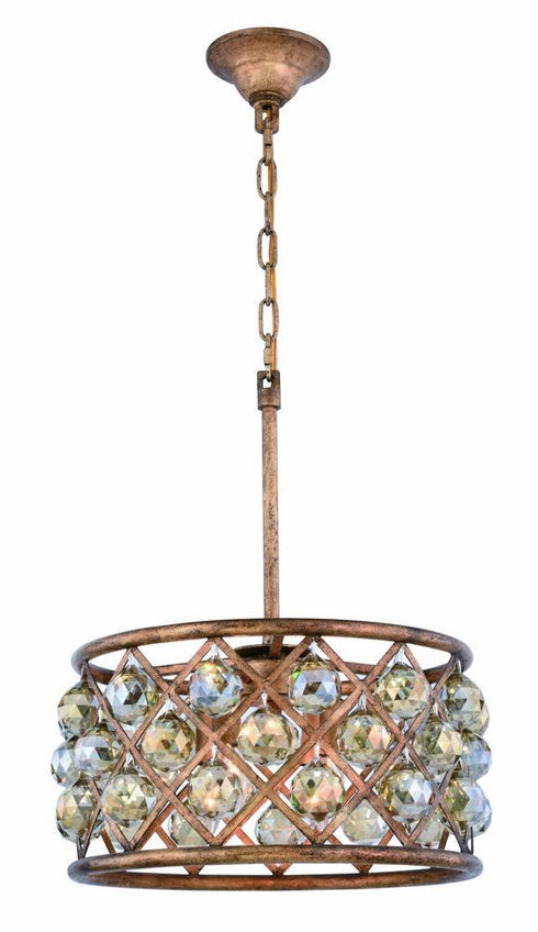 Elegant Lighting Madison 4 Light Pendant Model: 1214D16GI/RC