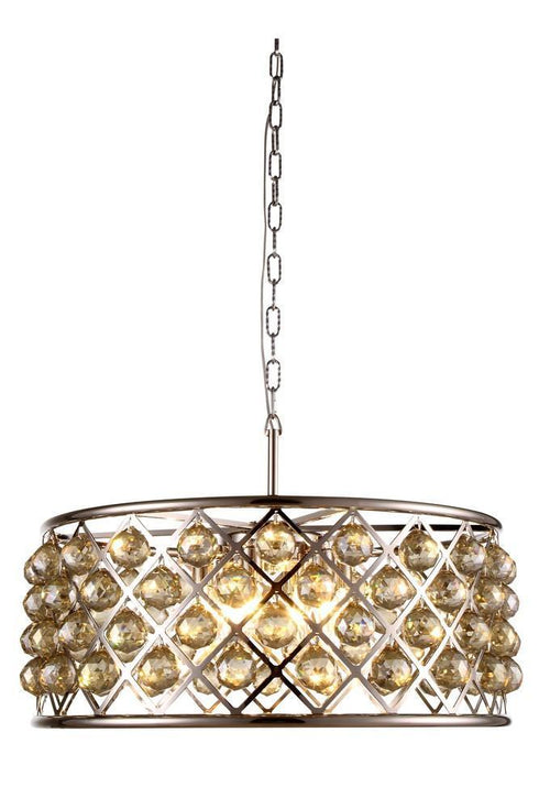 Elegant Lighting Madison 6 Light Pendant Model: 1214D25GI/RC
