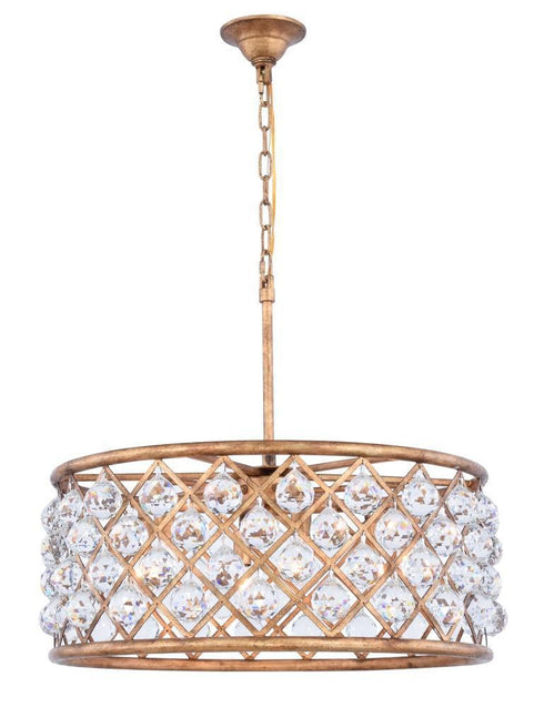 Elegant Lighting Madison 6 Light Pendant Model: 1214D25GI/RC