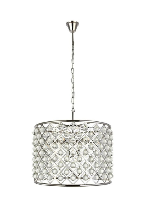 Elegant Lighting Madison 8 Light Pendant Model: 1204D27MB/RC