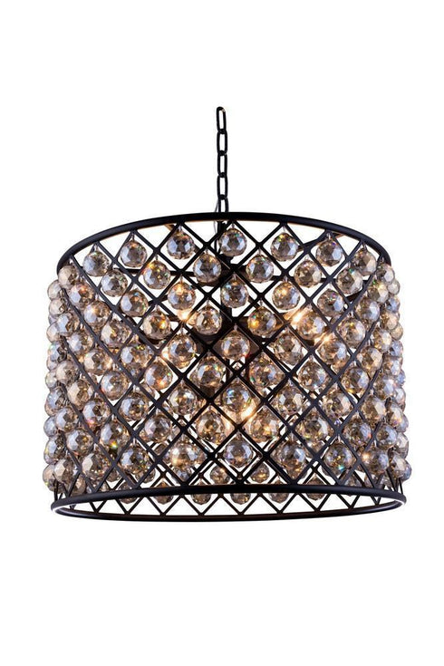 Elegant Lighting Madison 8 Light Pendant Model: 1206D27MB/RC