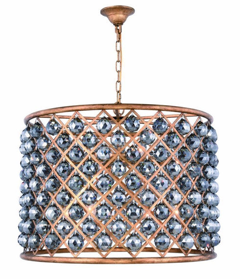 Elegant Lighting Madison 8 Light Pendant Model: 1206D27MB/RC