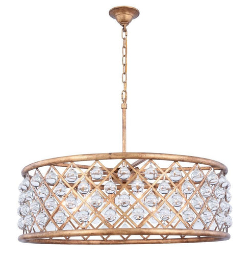 Elegant Lighting Madison 8 Light Pendant Model: 1213D32GI/RC