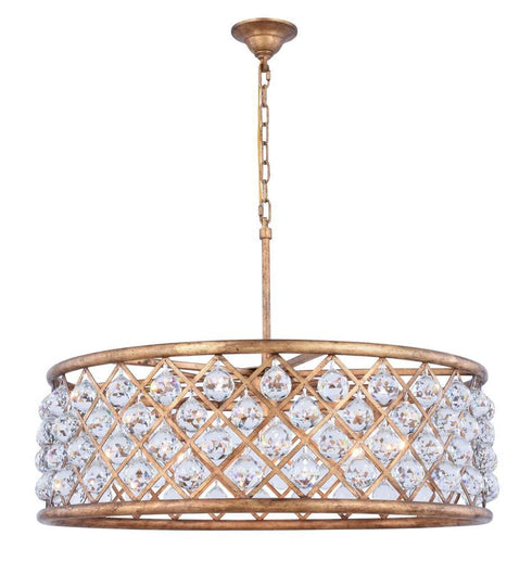 Elegant Lighting Madison 8 Light Pendant Model: 1214D32GI/RC