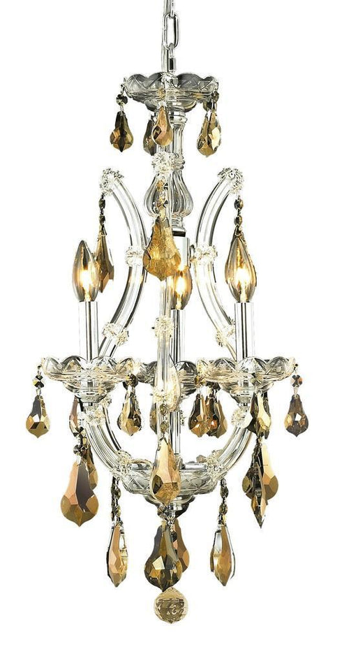 Elegant Lighting Maria Theresa 4 Light Chandelier Model: 2801D12C/RC
