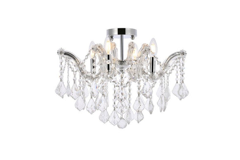 Elegant Lighting Maria Theresa 4 Light Flush Mount Model: 2800F18C/RC