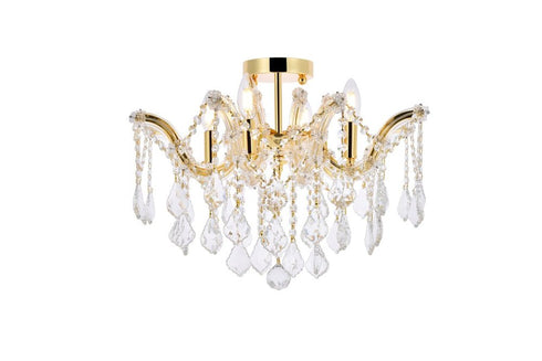 Elegant Lighting Maria Theresa 4 Light Flush Mount Model: 2800F18C/RC