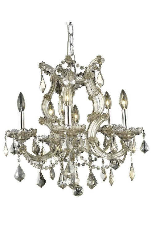 Elegant Lighting Maria Theresa 6 Light Pendant Model: 2800D20C/RC
