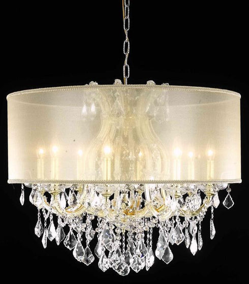 Elegant Lighting Maria Theresa Chandelier Model: 2800D26G+SH-2R30G/RC
