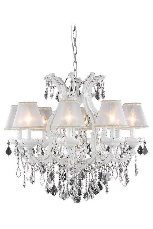 Elegant Lighting Maria Theresa Chandelier Model: 2800D26WH+SH-1R6S/SA