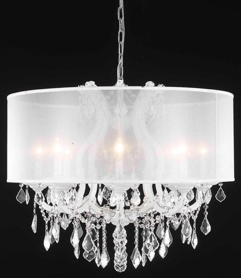 Elegant Lighting Maria Theresa Chandelier Model: 2800D26WH+SH-2R30S/RC