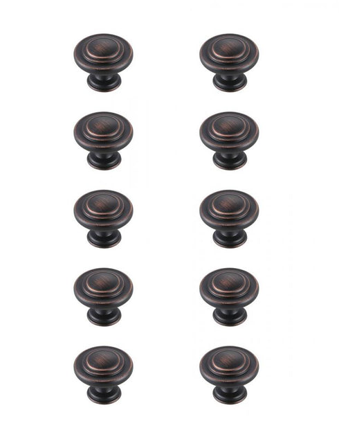Elegant Decor Minu 1.3 Inch Diameter Matte Black Mushroom Model: KB2006-MB-10PK