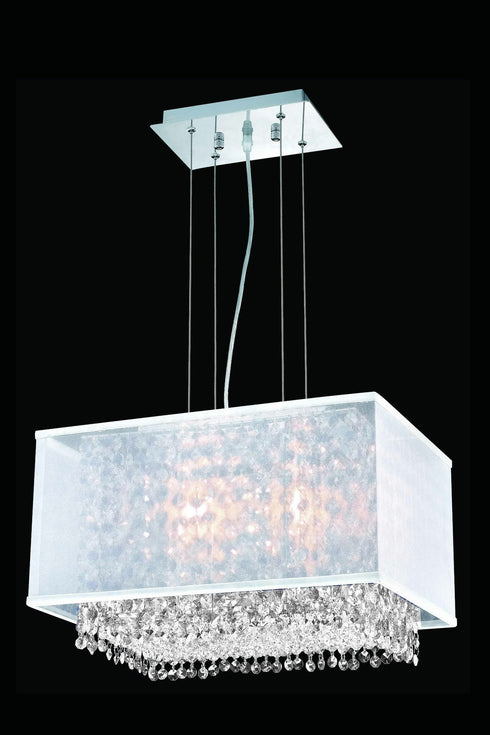 Elegant Lighting Moda 2 Light Pendant Model: 1691D17C-CL03/SS