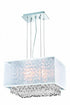 Elegant Lighting Moda 2 Light Pendant Model: 1691D17C-CL03/SS