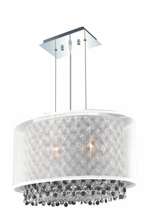 Elegant Lighting Moda 2 Light Pendant Model: 1692D17C-CL03/RC