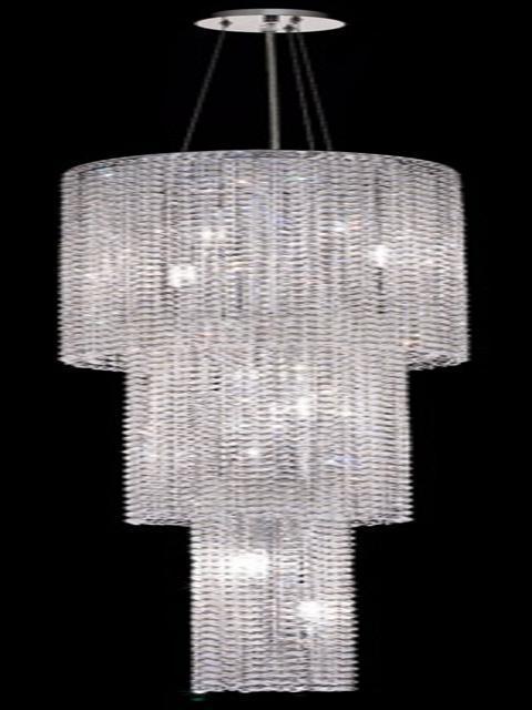 Elegant Lighting Moda 9 Light Foyer Light Model: 1298G63C-CL/RC