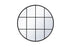 Elegant Decor Motif Metal Windowpane Mirror 28 Inch X 28 Inch In Model: MR632828BK
