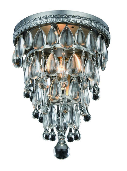 Elegant Lighting Nordic 1 Light Flush Mount Model: 1219F9AS/RC