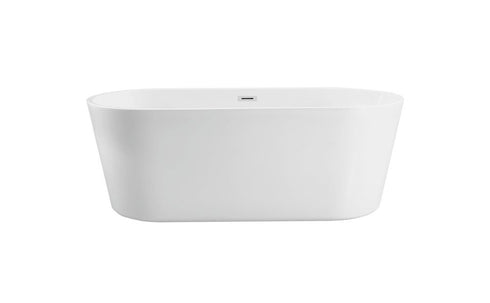 Elegant Decor Odette 71 Inch Soaking Roll Top Bathtub In Glossy Model: BT10671GW