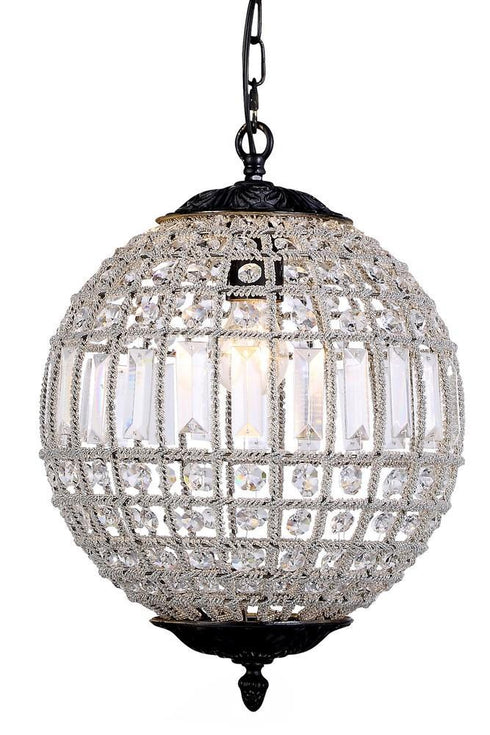 Elegant Lighting Olivia 1 Light Pendant Model: 1205D12FG/RC