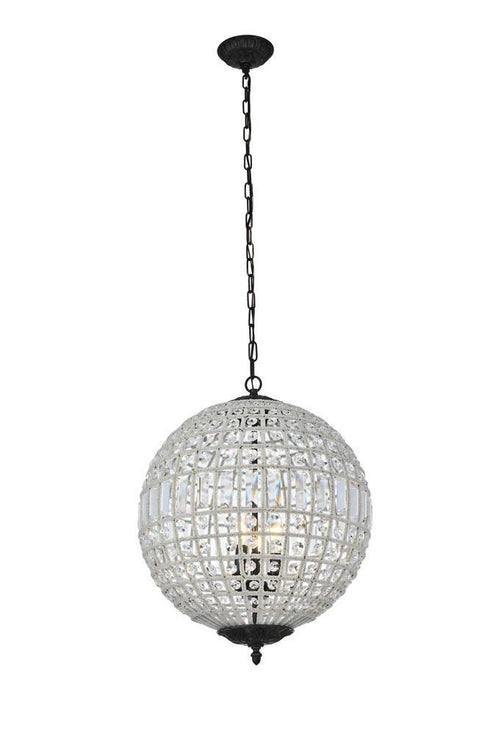 Elegant Lighting Olivia 3 Light Pendant Model: 1205D18FG/RC