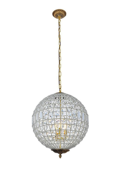 Elegant Lighting Olivia 3 Light Pendant Model: 1205D18FG/RC