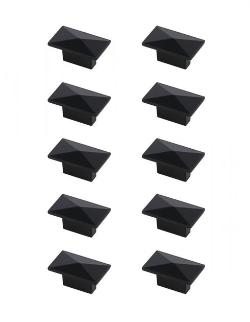 Elegant Decor Perry 2 Inch Matte Black Rectangle Knob Model: KB2026-MB-10PK