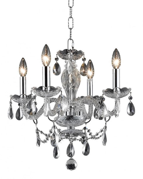 Elegant Lighting Princeton 4 Light Pendant Model: 7834D17C/RC+SH