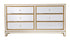 Elegant Decor Reflexion Dresser 6 Drawers 60in. W X 18in. D X 32in. H Model: MF72036G