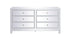 Elegant Decor Reflexion Dresser 6 Drawers 60in. W X 18in. D X 32in. H Model: MF72036G