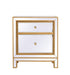 Elegant Decor Reflexion Nightstand 1 Door 21in. W X 14in. D X 24in. H Model: MF72016G