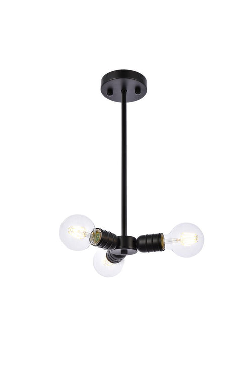 Living District Reyes 3 Light Pendant Model: LD2337BK